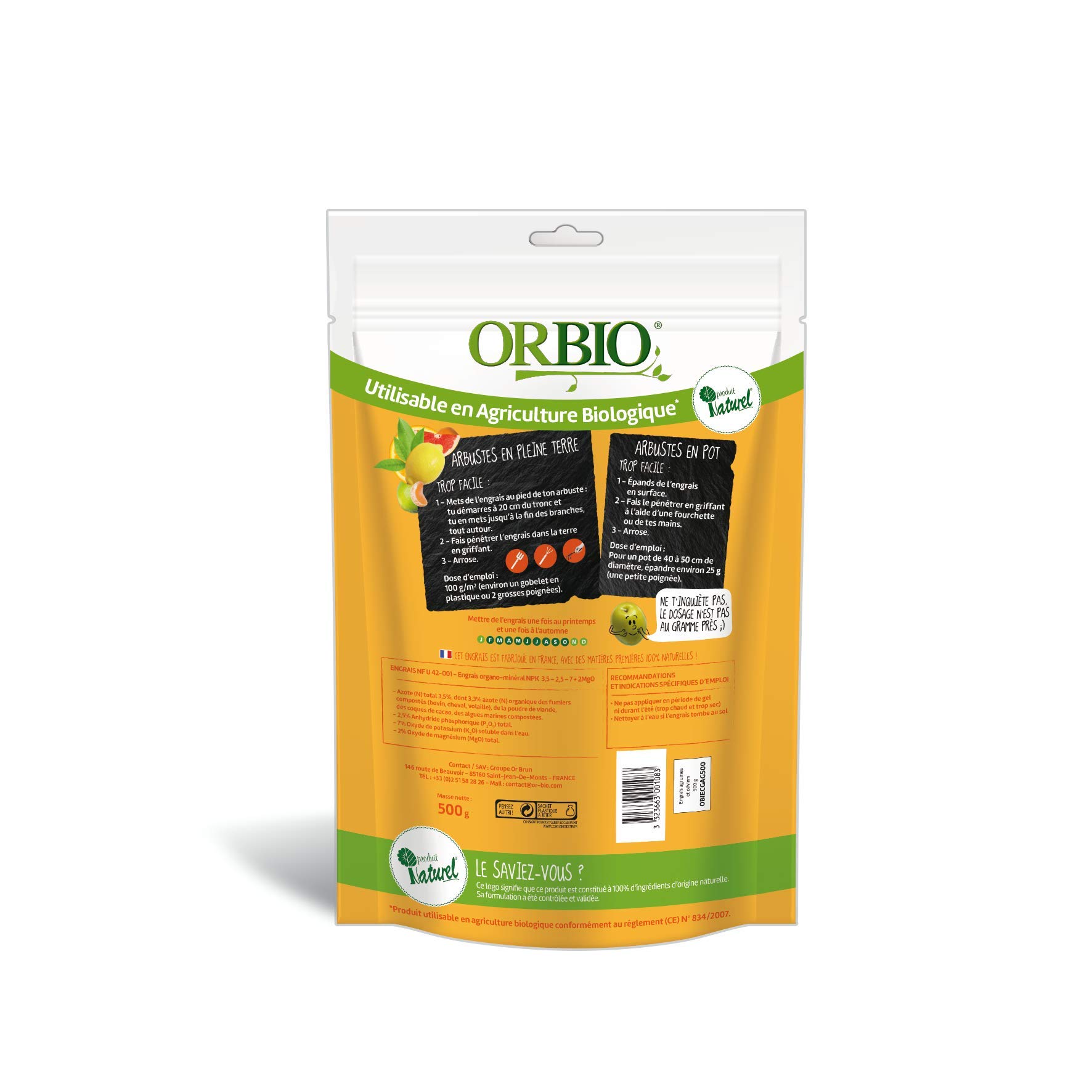 or-brun-or-activ-engrais-agrumes-oliviers-500-g-bio image 2