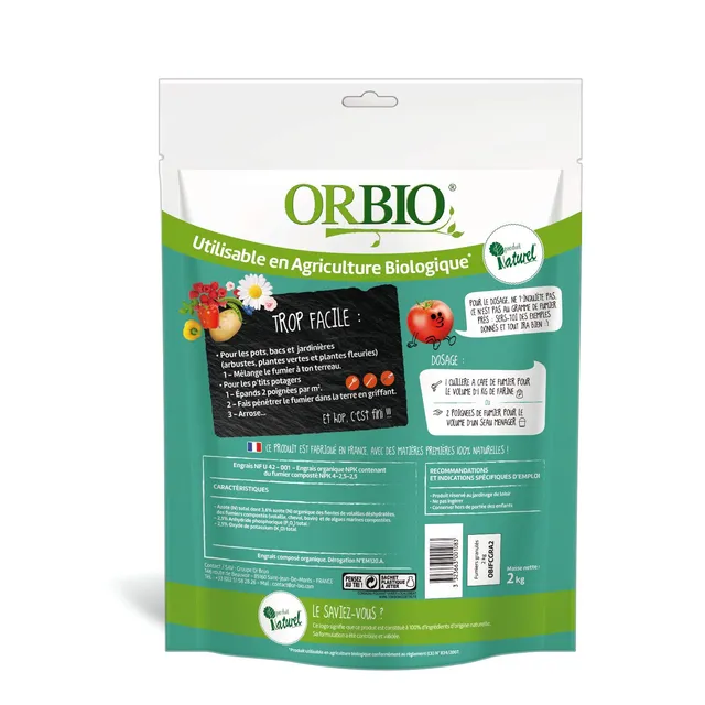 or-brun-orbio-fumier-en-granul-s-2-kg-naturel image 1