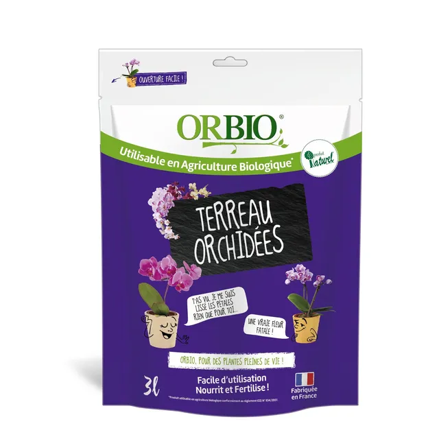 or-brun-orbio-terreau-orchid-es-3l-floraison-naturel image 1