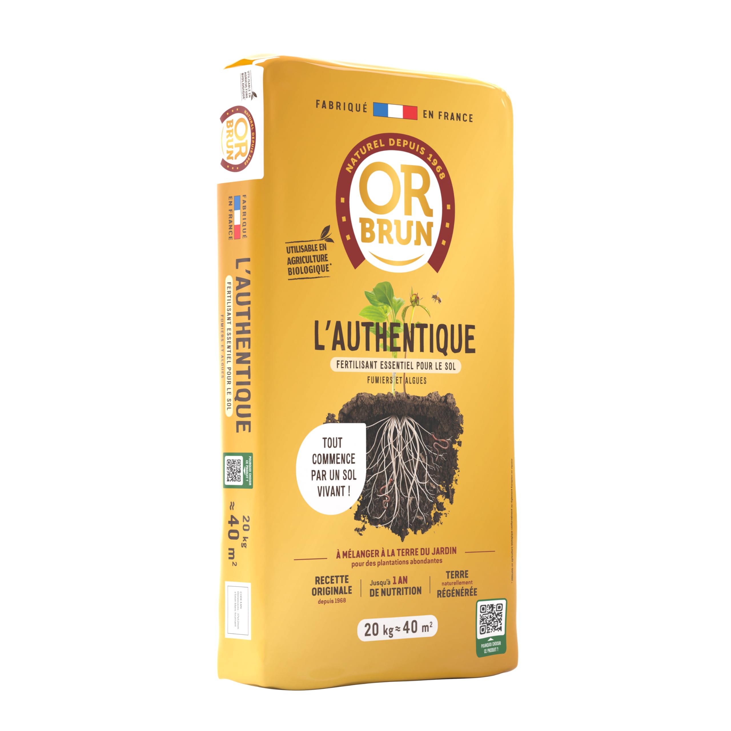or-brun-l-authentique-fertilisant-fumier-20-kg-jardin image 1