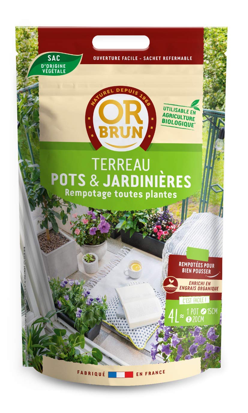 or-brun-p-re-fran-ois-terreau-pots-jardini-res-4l-bio image 1