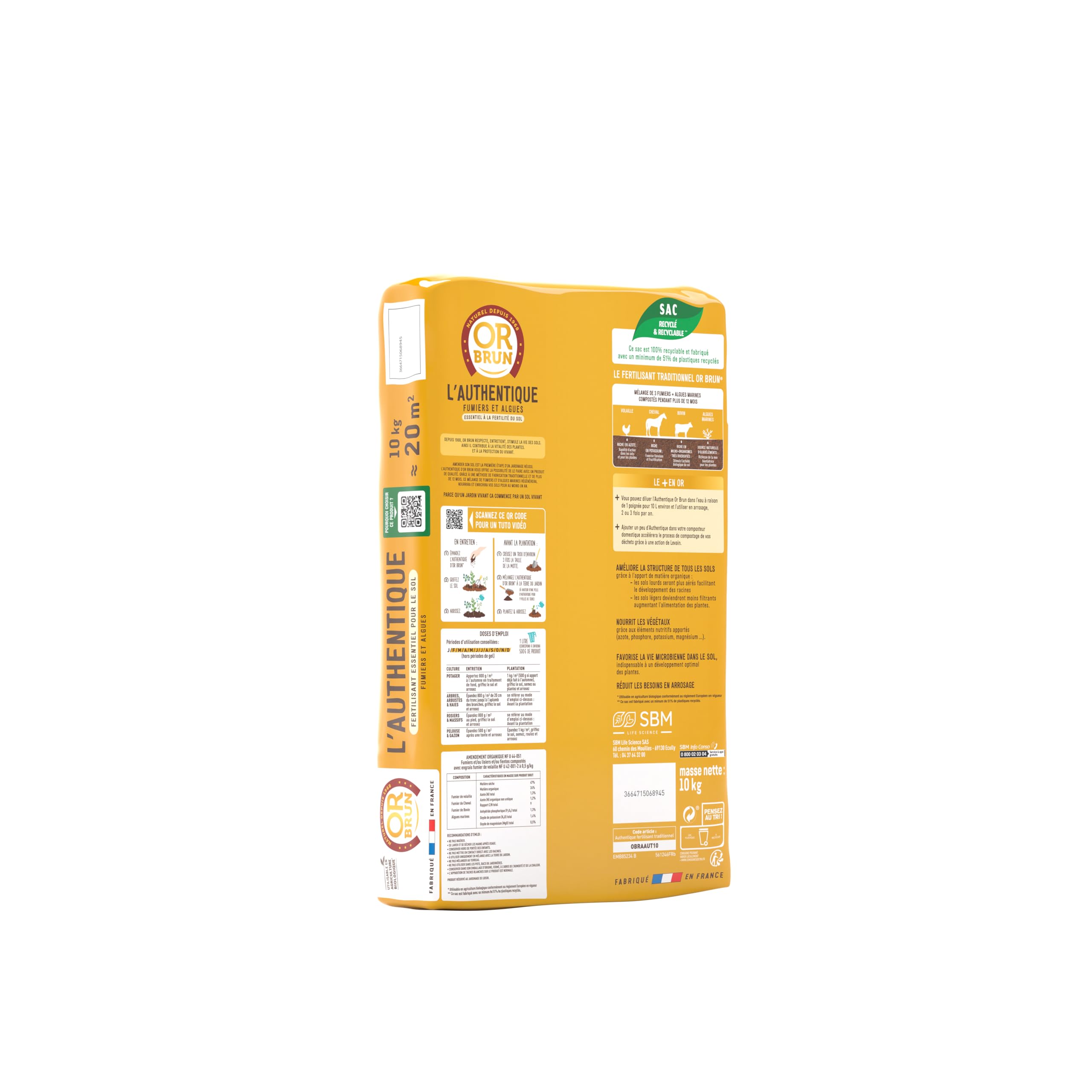 or-brun-l-authentique-fertilisant-sol-10-kg-fumiers-et-algues image 2