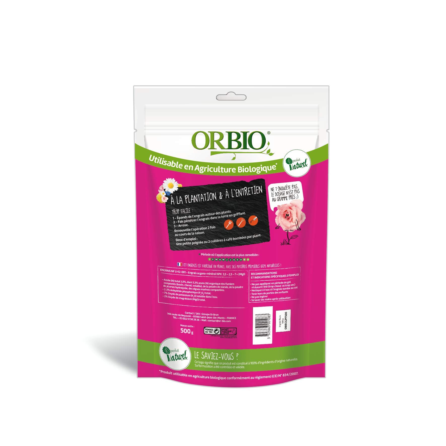 or-brun-or-activ-engrais-fleurs-granul-s-500g-bio-6-mois image 2