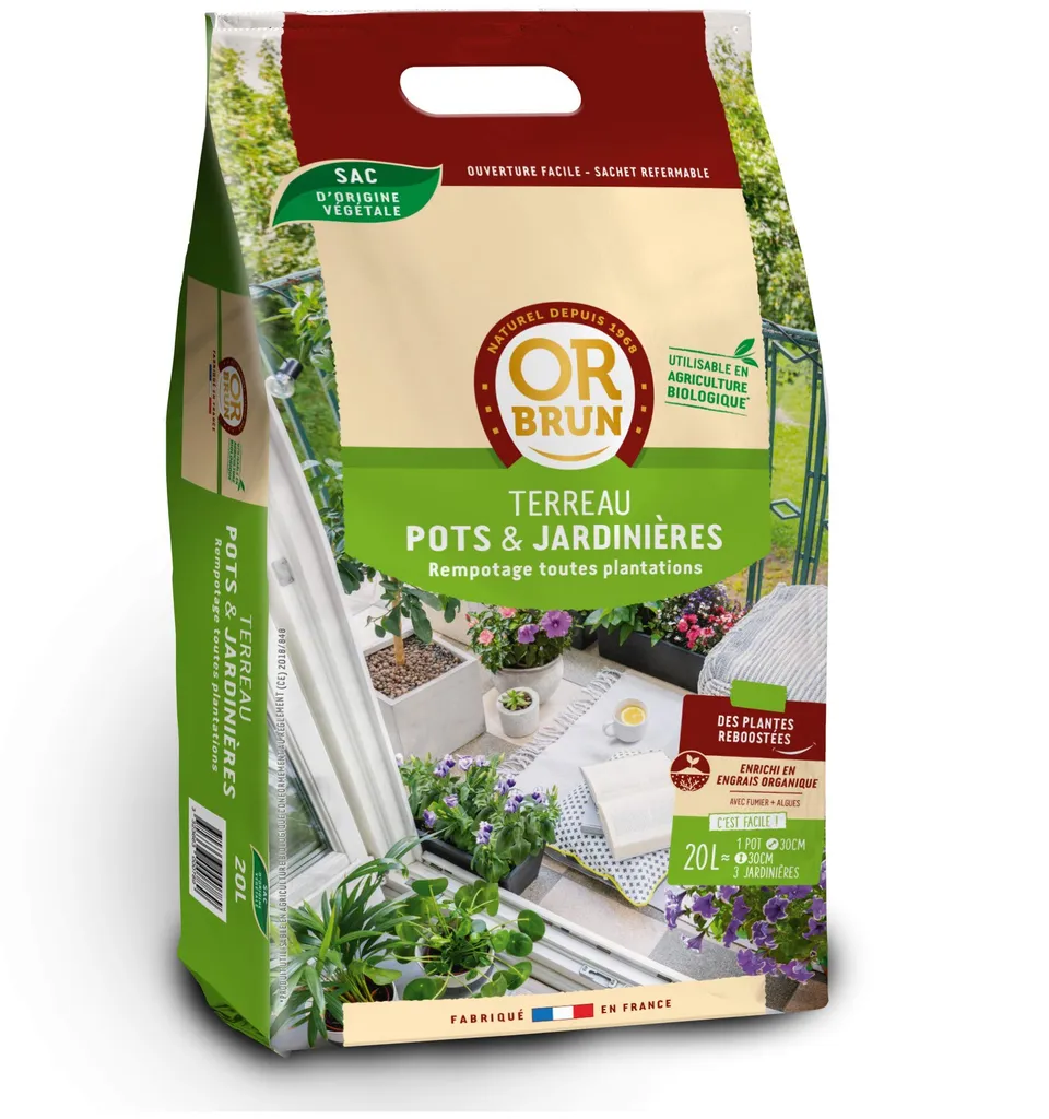 or-brun-p-re-fran-ois-terreau-pots-et-jardini-res-20-l image 1